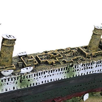 Akvárium Vraku Titanicu Stratil Havarovanej Lodi, Loď Dekorácie Vojenské Vrak Potopené Lode Výletné Lode Ornament Ryby Skrýva Jaskyňa