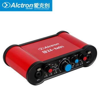 Alctron U24-TWIN zvuková karta 24bit Dual Channel USB audio rozhranie signálu z D Profesionálne externé vysielanie kotvy