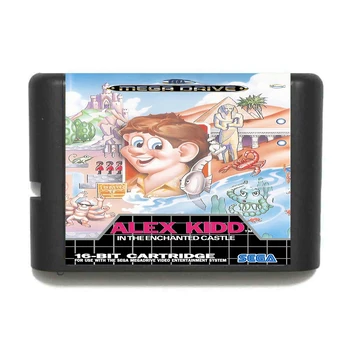 Alex Kidd v Zakliaty Hrad 16 bit MD Hra Karty Pre Sega Mega Drive Pre Genesis