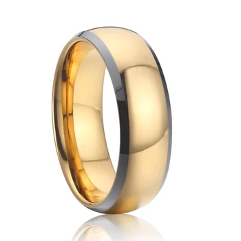Aliancia svadobné kapela Volfrámu krúžok 8mm Jedinečný jeho a jej zlatá farba pánske a dámske šperky prstene