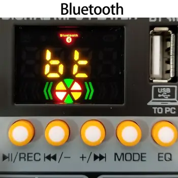 AM-G05 Bluetooth, USB, Záznam PC Prehrávanie, Záznam, 4 Kanály Gitara Vstup 2 Mono 1 Stereo Profesionálny USB Audio Mixer