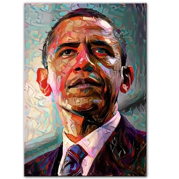 Americké Prezidenta Obamu Portrét Plátno Umenie Moderné Obrazy Pop Nástenné Plagáty A Vytlačí Cuadros Obrázky Pre Obývacia Izba