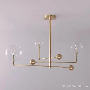Americký Minimalistický Zlatý Luster Umelecké Geometrie Dizajn Hanglamp Tvorivé Geometrické Línie Železa Osvetlenie v Obývacej Izbe G9