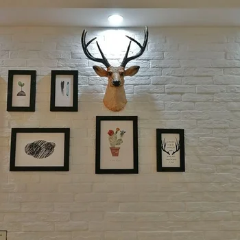 Americký realistické jeleň hlavu stene visí zvieracie hlavy živice prívesok domáce dekorácie obchod stene visí, najlepší darček