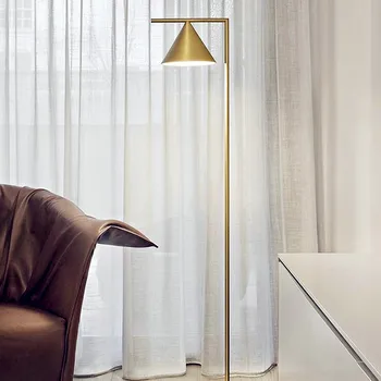 Americký štýl Novinka LED Podlahové Svietidlá luxusné Moderné Zlato Vertikálne stojacie Lampy, stojaca lampa led pre obývacia izba, spálňa decor