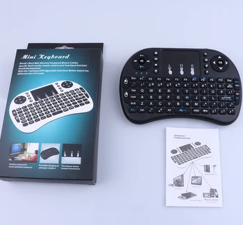 AMOBSAT vzduchu, myši, Klávesnice, diaľkové ovládanie i8 podsvietený mini anglický Touchpad Mini Bezdrôtovej Klávesnice pre android Smart TV Box