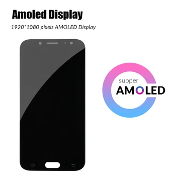 AMOLED J7 Pro 2017 LCD Displej Pre Samsung J730 Dotykový LCD Displej Digitalizátorom. Pre Samsung Galaxy J730F LCD