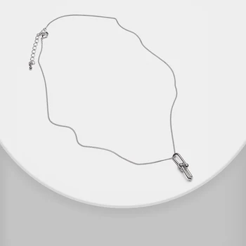 Amorita boutique Jednoduchý náhrdelník s príveskom elegantné geometrický dizajn