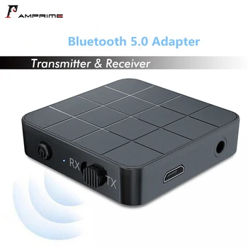 AMprime Bluetooth 5.0 prijímač vysielač dva-in-one USB TV počítača, adaptér do auta