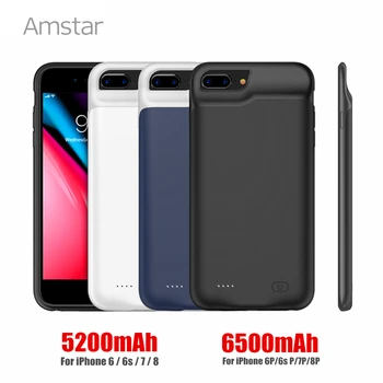 Amstar Prenosné Batérie, Nabíjačky, púzdra pre iPhone 6 6 7 8 Plus Power bank Prípade Externé Nabíjanie Batérie Pack Zálohy Prípade