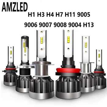 AMZLED Auto LED Svetlá H7 16000LM H11 LED Lampa pre Automobilových Svetlometov Žiarovky H4 H1 H8 H9 9005 9006 HB3 HB4 Turbo LED Žiarovky H7 12V 24V