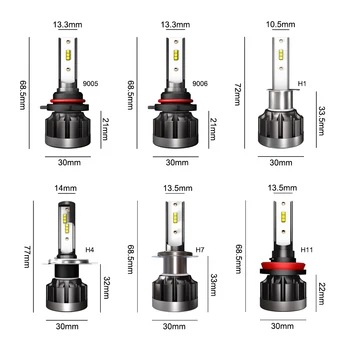 AMZLED Auto LED Svetlá H7 16000LM H11 LED Lampa pre Automobilových Svetlometov Žiarovky H4 H1 H8 H9 9005 9006 HB3 HB4 Turbo LED Žiarovky H7 12V 24V