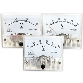 Analógový Panel-Voltové Napätie, Voltmeter Merač Rozchod 85C1 DC 10/20/30/50/100/200V