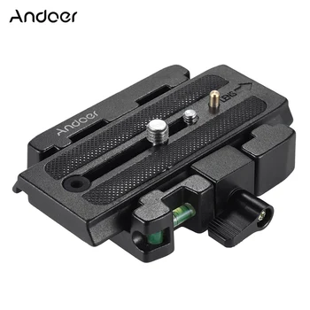 Andoer Video Kamera, Statív Rýchle Uvoľnenie Svorky Adaptér s rýchloupínacou Doska Kompatibilný pre Manfrotto 501 500AH 701HDV 503HDV