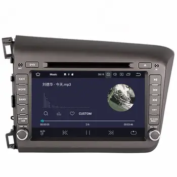 Android 10.0 2 din autorádia multimediálny prehrávač videa Pre Honda Civic 2012-GPS navigácie 4G net, WIFI, GPS navigácia, rádio