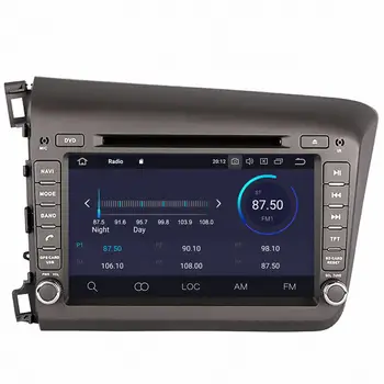 Android 10.0 2 din autorádia multimediálny prehrávač videa Pre Honda Civic 2012-GPS navigácie 4G net, WIFI, GPS navigácia, rádio