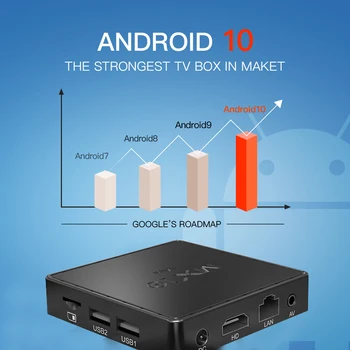 Android 10 6K Smart TV Box MX10 Mini 4G 64GB 2.4 G&5G Dual WIFI BT4.2 Google Voice Asistent 4K Youtube Set-top box Media Player