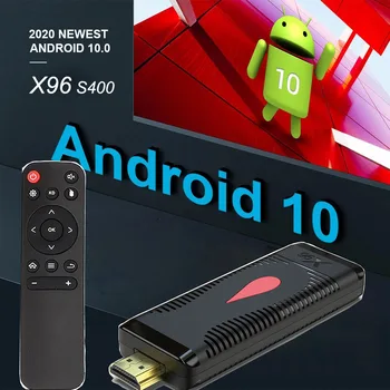 Android 10 TV Stick X96 S400 2 GB, 16 GB Allwinner H313 Quad Core 4K 60fps H. 265 2.4 G Wifi Google Hráč 1 GB 8 GB X96S TV Box Dongle