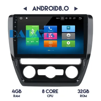 Android 8.0 Octa-Core autorádia GPS Navi Pre Volkswagen VW Jetta 2011 2012 2013 Auto Stereo DVD Prehrávač Multimediálnych Auto