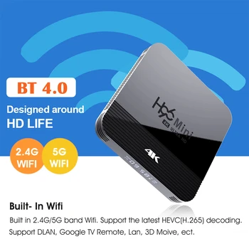 Android Box H96 Mini H8 TV Box Android 9.0 2 GB, 16 GB RK3228 2.4 G/5G Wifi BT4.0 4K Google Play Netflix Youtube Prehrávač Médií TV Box