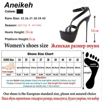 Aneikeh Módnom Vysokom Podpätku Topánky dámske 2021 Letná Party Platformu Hlavu Típat Prst Sandále Voľný čas Sandále Zapatos De Mujer Čierna