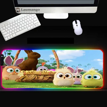 Angry Birds Anime RGB Podložka pod Myš Hráč Počítač Mouse mat Herné Príslušenstvo Mousemat Led svietiť, Mousepad