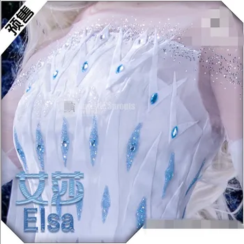 Anime 2021 Elsa Cosplay Kostým elsa šaty transformovať Biela Formálne Klasická A
