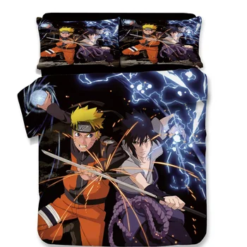 Anime 3D Naruto Uzumaki Naruto Tlač posteľná bielizeň Nastaviť Obliečky obliečky na Vankúše Jeden Kus Cumlík posteľná bielizeň Sady Obliečky Posteľná Bielizeň