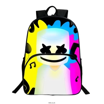Anime Batoh DJ Marshmello Cartoon Vonkajšie Chlapec Dievča Detí, Školské tašky Deti Študent Teenager Schoolbags