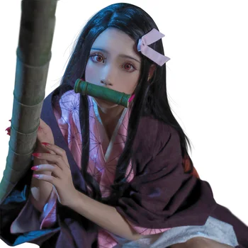 Anime Cosplay Démon Vrah: Kimetsu č Yaiba Cosplay Kamado Nezuko Kostým Kimono Kostým Kimetsu č Yaiba