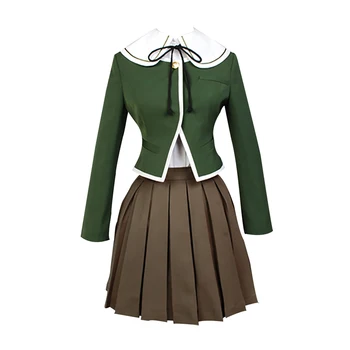 Anime Danganronpa Parochne Cosplay Oblečenie Dievčatá Fujisaki Chihiro Kabát Tričko, Šaty, Obleky, Kostýmy, Školskú Uniformu Pre Ženy