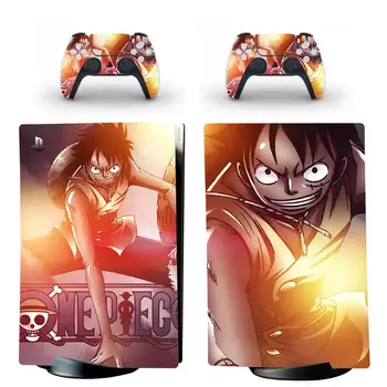Anime Jeden Kus PS5 Digital Edition Pokožky Nálepky Kryt Kotúča, pre PlayStation 5 Konzoly a 2 Radiče PS5 Pokožky Nálepky Vinyl