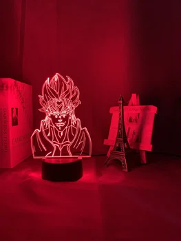 Anime JoJos Bizarné Dobrodružstvo Akryl Nočné Lampy, Spálňa Decor Ľahký Dotyk Snímača Farebné Tabuľky Led Nočné Svetlo Dio Obrázok
