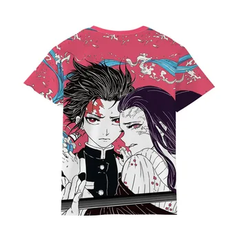 Anime Kimetsu Č Yaiba T Shirt pre Mužov, Ženy, Deti Tričko Tee Topy Japonský Kawaii Démon Vrah Dospievajúci Chlapec, Dievča Harajuku