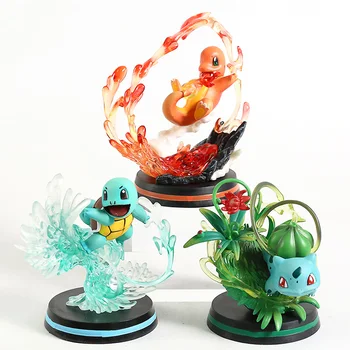 Anime, Komiksu, Starter Monster Charmander Bulbasaur Squirtle PVC Obrázok Zberateľskú Model Hračka