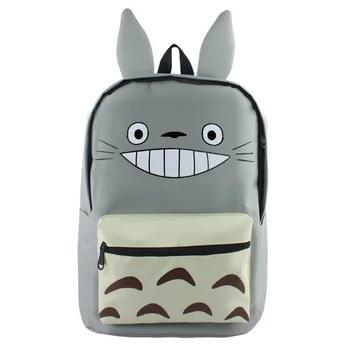 Anime Môj Sused Totoro Cartoon Batoh Študent Školské Tašky Bookbag Muži Ženy Batoh Kapsy Cestovný Batoh laptop taška