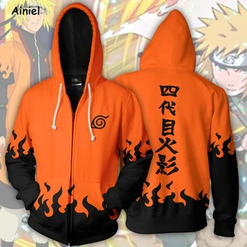 Anime Naruto Cosplay Kostýmy Zips s Kapucňou, Mikina akatsuki s Kapucňou sveter Halloween Oblečenie Naruto Bunda Mužov Naruto Hoodie