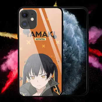 Anime Oheň Sila Telefón Prípade Tvrdeného skla Pre iphone 6 6 7 8 plus X XS XR 11 12 mini PRO MAX