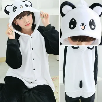 Anime Onesie Ženy Sleepwear Nastaviť Kigurumi Dospelých dámske pyžamo Steh Panda Jednorožec Totoro Cosplay Deti, Chlapec a Dievča pijama