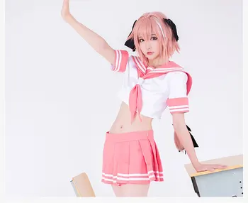 Anime osud/Apocrypha Astolfo cosplay Kostýmy Japonských Študentov Dievčatá Školskú Uniformu