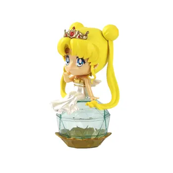Anime Q Verzia Sailor Moon Princess Pokoj Obrázok Tsukino Usagi AB PVC Akcie Obrázok Zberateľskú Model 11 cm Bábiku