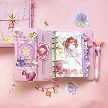 Anime Sakura Card Captor Akcie Obrázok Vytlačený Papier Príručka Magic Notebook Krásne Moon Star Denník Kniha Grafické Efekty Nastaviť 3 Štýly