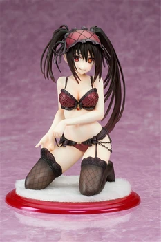 Anime Sexy Obrázok Dátum Živá Nočná Mora Tokisaki Kurumi Kolenách Ver. PVC Akcie Obrázok Zber Model Hračky, Bábiky 16 cm