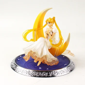 Anime Super Sailor Moon Charakter Tsukino Usagi PVC Akcie Obrázok Krídla Cake Decoration Zber Model Hračka