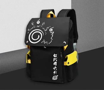 Anime Uzumaki Naruto Batoh Kapacita Cosplay Študent Sasuke Schoolbags Csual Cestovné tašky Oxford Mochila