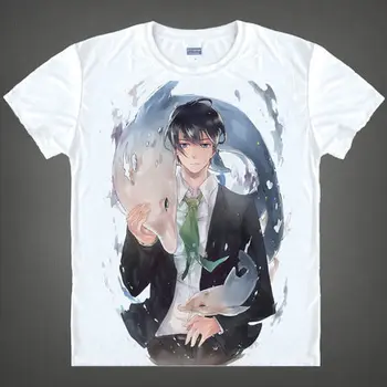 Anime Zadarmo! Nanase Haruka Cosplay Kostýmy Lete dospelé deti-krátke rukávy T-shirt Anime T-shirt pár oblečenie