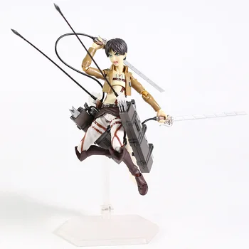 Anime Útok na Titan Eren Mikasa Ackermana Levi Rivaille Figma 203 207 213 PVC Akcie Obrázok Modelu Hračka