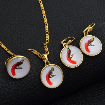 Anniyo Kolo Seahorse Motýľ Vták Prívesok, Náhrdelníky, Náušnice, Prsteň Papua-Nová Guinea Šperky sady pre Ženy, Dievčatá #018516