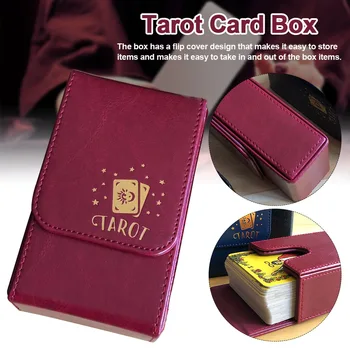 Anti Scratch Tarot Karty Box Flip Cover Universal Prachotesný Dosková Hra Skladovanie Organizátor Palube Poker dvojvrstvový PU Koža
