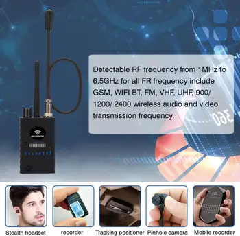 Anti-Spy RF Detektor,Vysoká Citlivosť Bezdrôtový Chyba Detektora pre GPS Sledovanie GSM Počúvanie Zariadenie Finder Rádio Skener